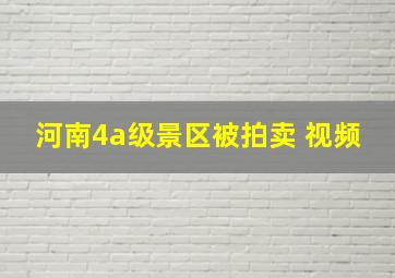 河南4a级景区被拍卖 视频